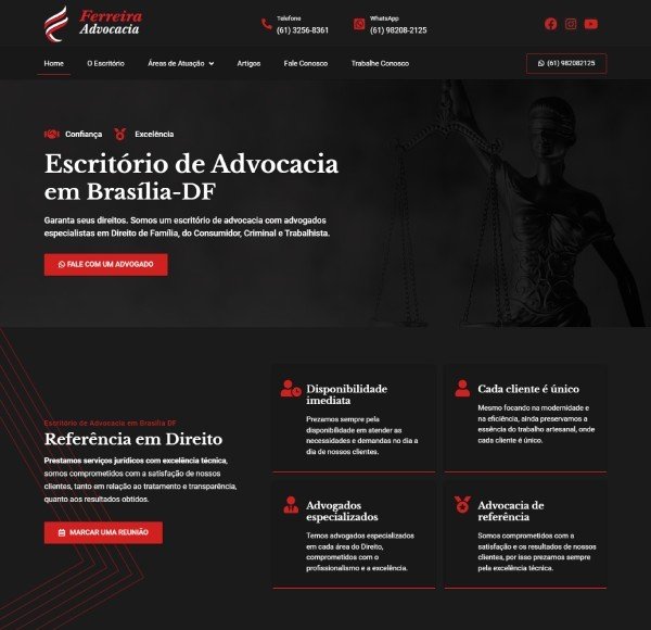 Site para Advogado Advocacia Premium 03 - EF